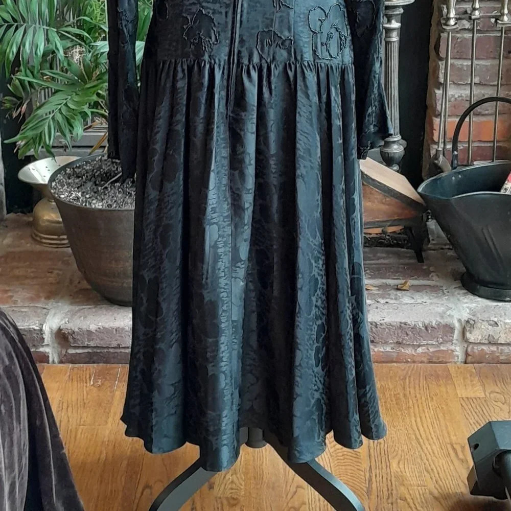 Vintage Jessica Young Beaded Silk Black Dress - Picture 5 of 7